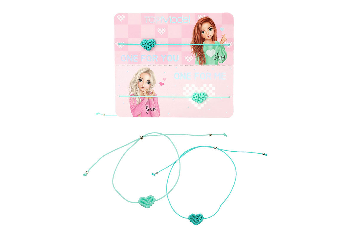 TOPModel - BFF Herzarmband Set Textil