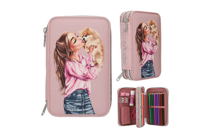TOPModel - 2 Fach Federtasche DOTS