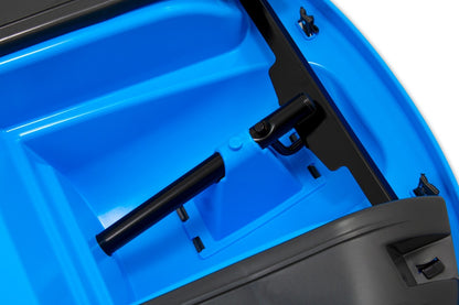 Luge enfant KHW Snow Fox avec frein et volant - bleu glacier