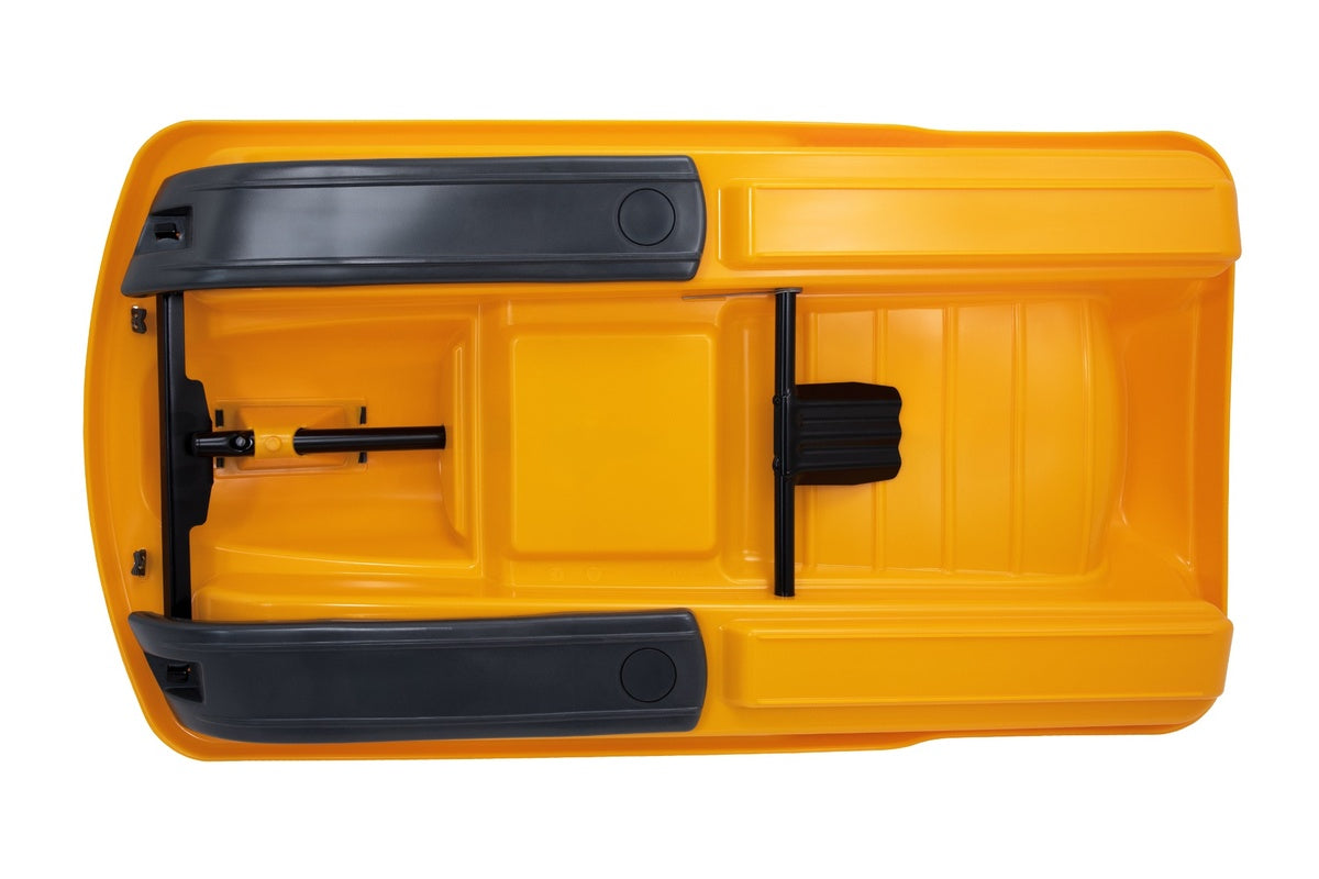 Luge enfant KHW Snow Fox avec frein et volant - jaune melon