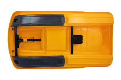 Luge enfant KHW Snow Fox avec frein et volant - jaune melon