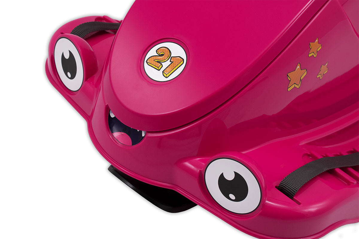 KHW Snow Quad – Luge pour enfants avec volant – rose