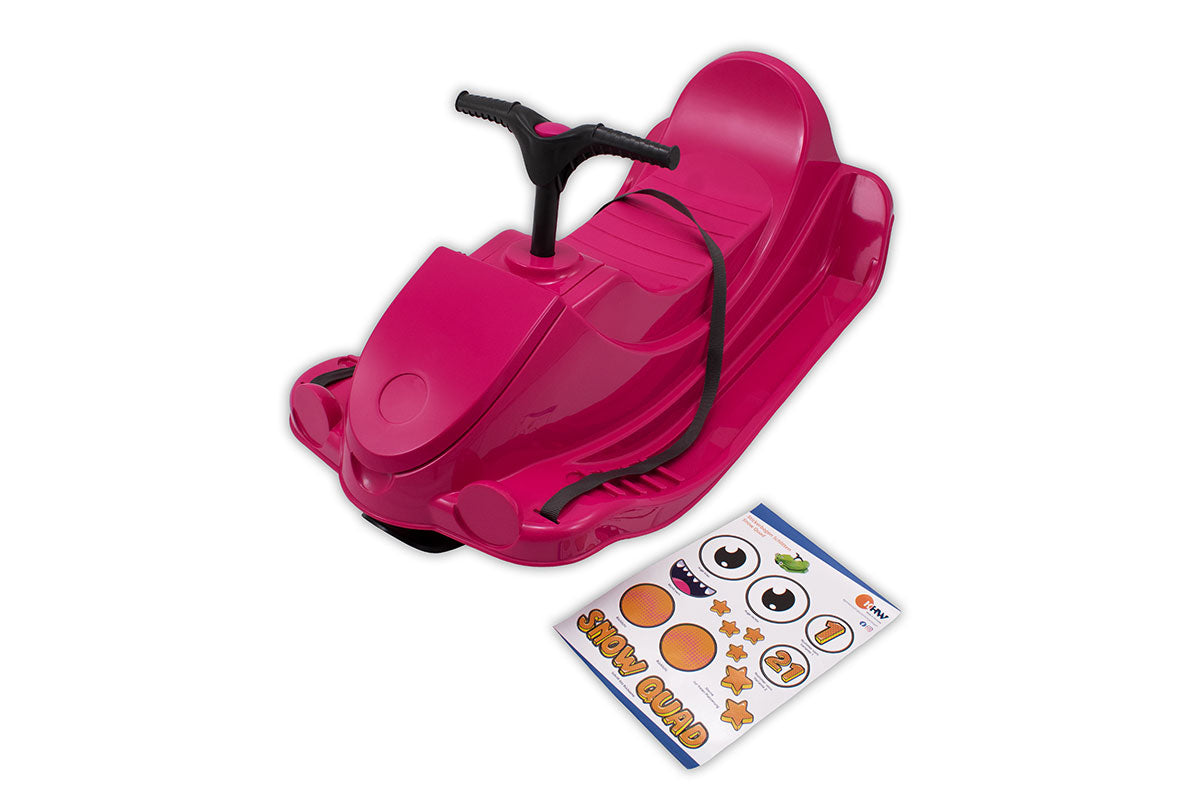KHW Snow Quad – Luge pour enfants avec volant – rose