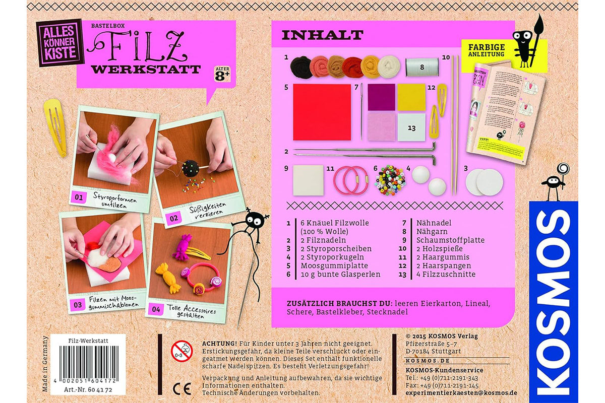 Atelier de feutrine en boîte à loisirs créatifs