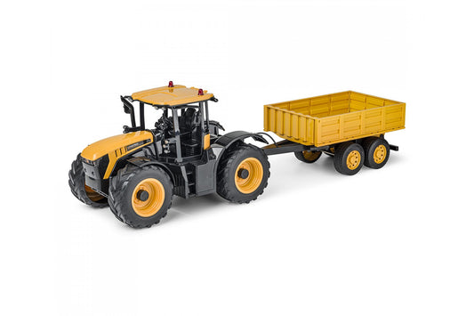 Tracteur radiocommandé JCB 1:16 avec remorque 2,4 GHz 100 % RTR